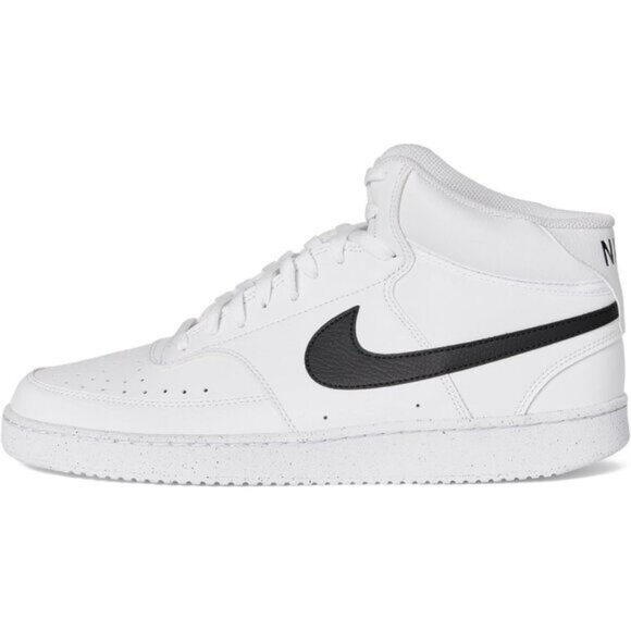 🆕Nike Men's White/Black/White Court Vision Mid Next Nature Fashion Sneakers - Picture 3 of 9